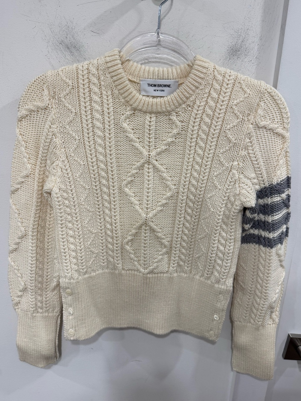 Thom Browne Aran Cable-Knit Wool Sweater
